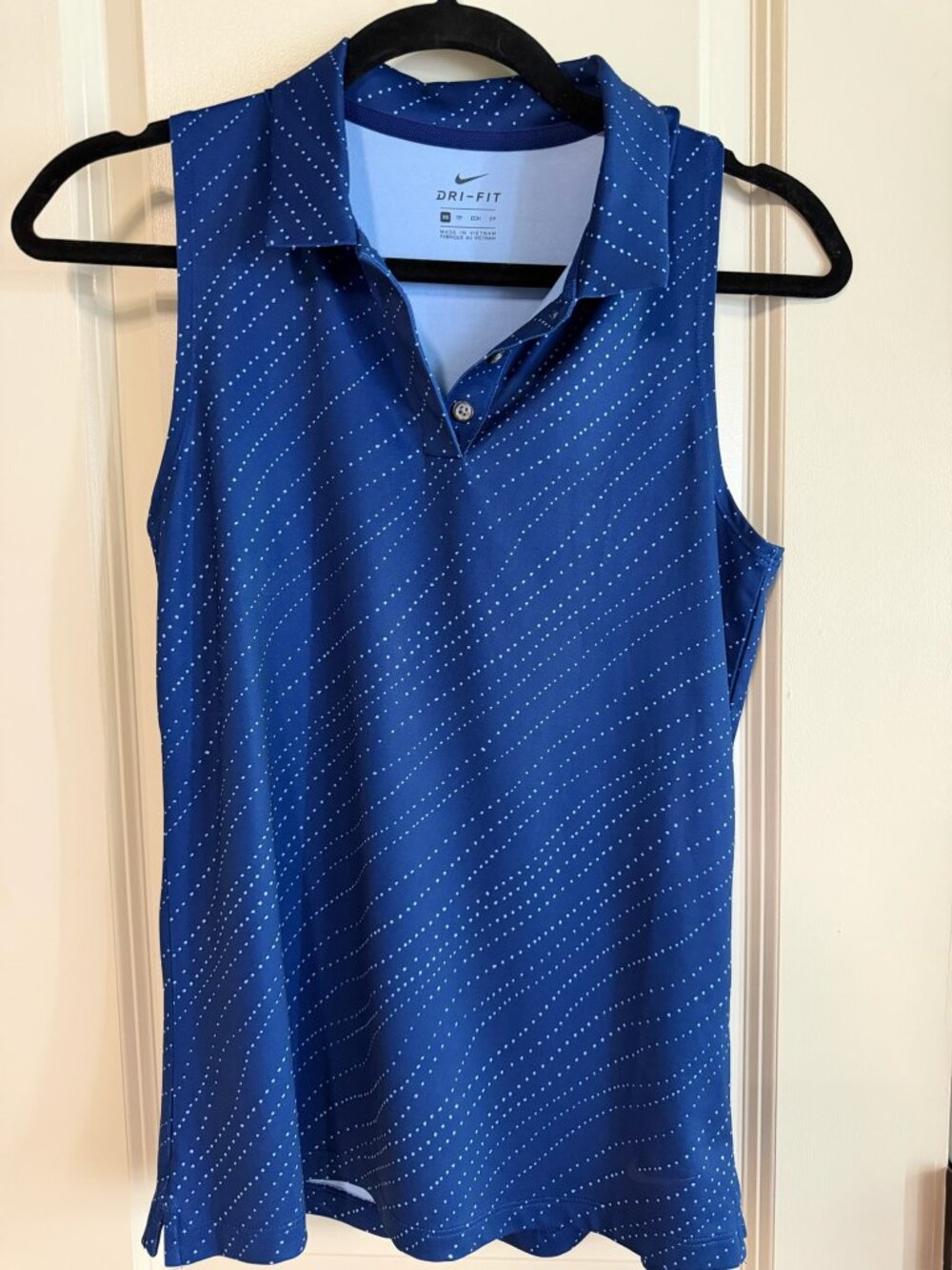 Nike Dri-FIT Sleeveless Golf Polo | Women's XS | Blue Print Performance Tank